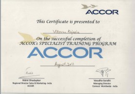 Accor specialist training certificate